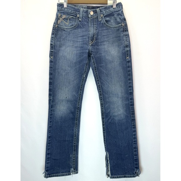 Ariat Other - Ariat M5 Slim Outlaw Stackable Straight Leg Jeans Blue Thrashed Mens 31x34
